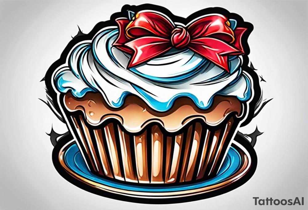 Evil cupcake tattoo idea