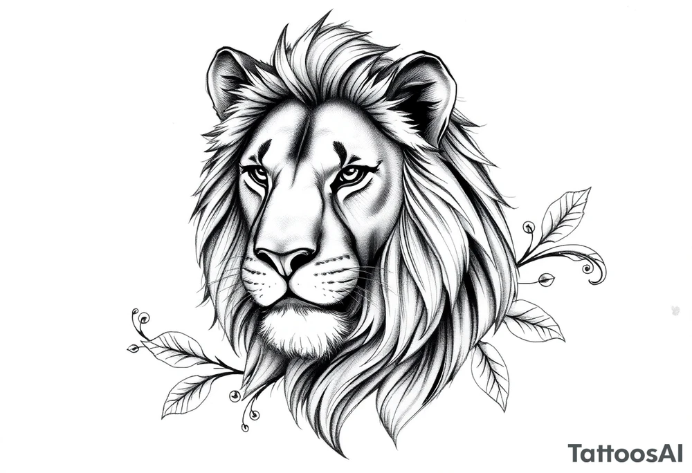 Mom lion tattoo idea