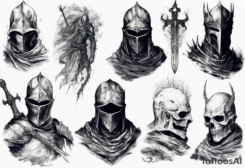 dark souls 3
full arm sleeve
artorias tattoo idea