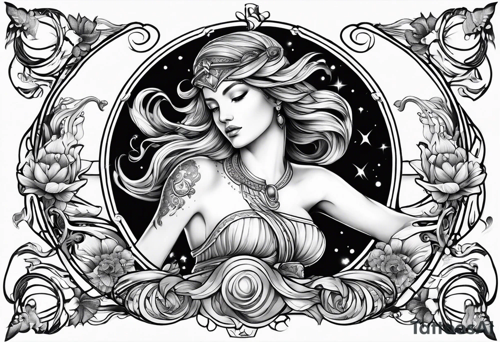 zodiac sign Aquarius tattoo idea