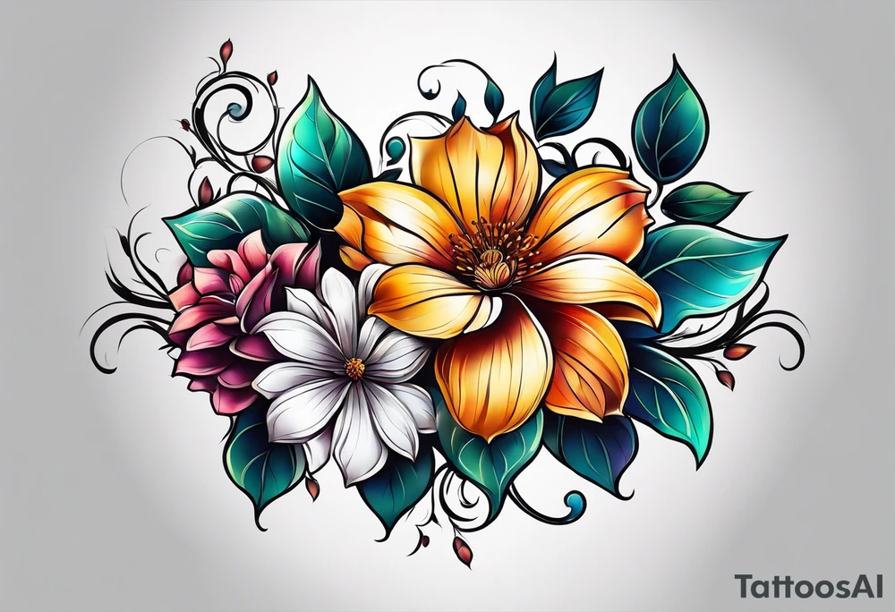 Flowers tattoo idea