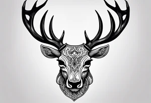 Stag skull tattoo idea
