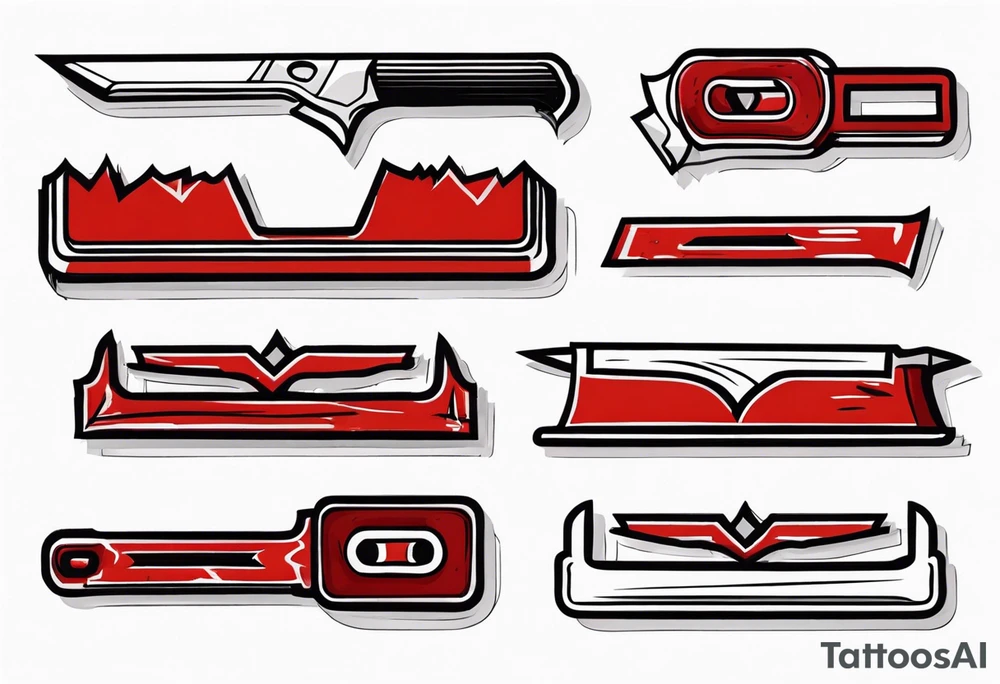 Bloody razor blade tattoo idea
