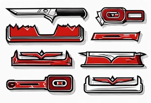 Bloody razor blade tattoo idea