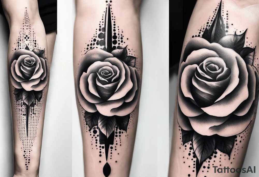 Bullet with rose tattoo idea