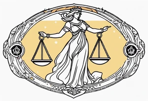 tarot justice tattoo idea