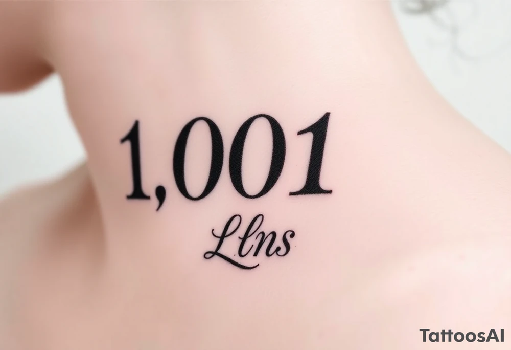 Roman numerals for 1,001 with the initials lrs tattoo idea