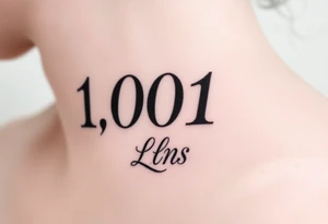 Roman numerals for 1,001 with the initials lrs tattoo idea