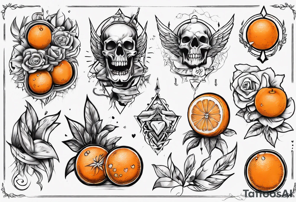 love healing an orange tattoo idea