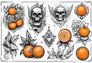 love healing an orange tattoo idea