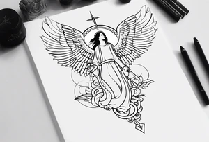 angelic religious tattoo tattoo idea