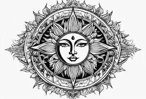 the sun tattoo idea