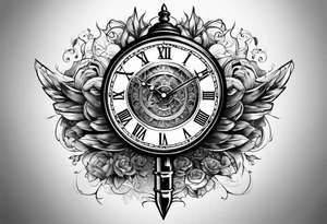 Clock syringe tattoo idea