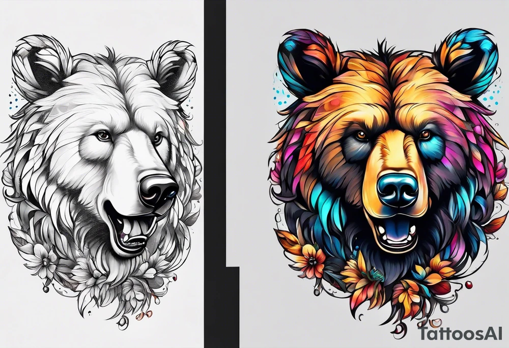 Dancing bear tattoo idea