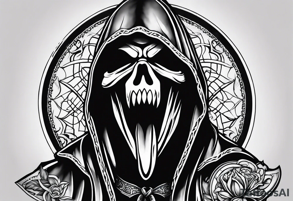 ghostface killer from scream tattoo idea