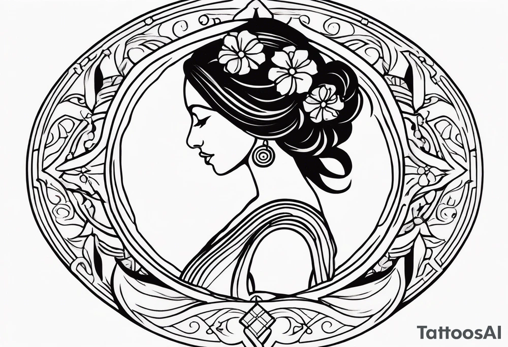 Hispanic/ Latin goddess, love, forgiveness, strength, peace, cancer sign , time, past, future tattoo idea