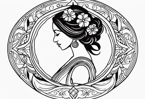 Hispanic/ Latin  goddess, love, forgiveness, strength, peace, cancer sign , time, past, future tattoo idea