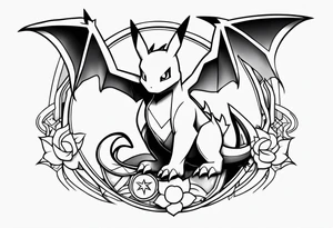 charizard and pikachu tattoo tattoo idea