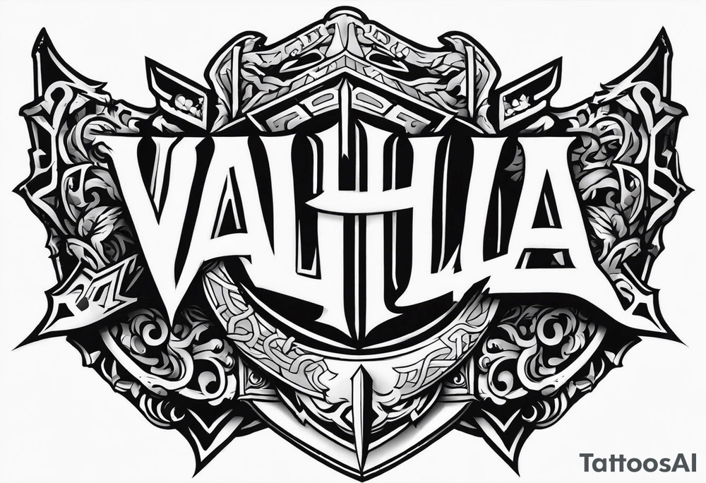 Valhalla 
Sword shield chain tattoo idea