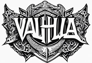 Valhalla 
Sword shield chain tattoo idea