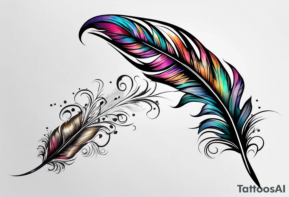 Feather small tattoo idea