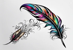 Feather small tattoo idea