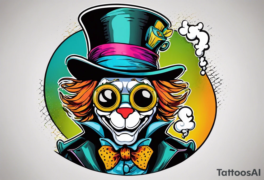 Mad hatter gas mask tattoo idea