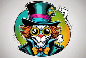 Mad hatter gas mask tattoo idea