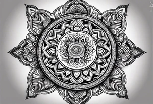 Combine intricate mandala patterns with religious symbols representing your faith at the center. This can create a visually stunning and spiritually meaningful tattoo. tattoo idea