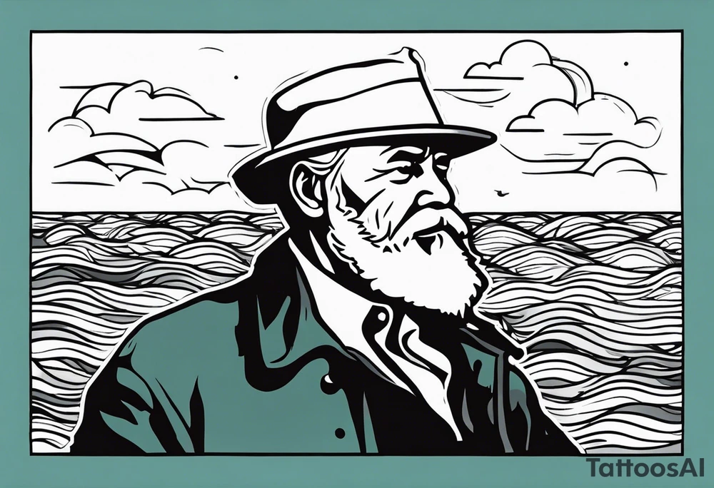 The Old Man and the Sea by Ernest Hemingway tattoo idea