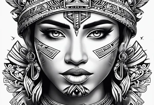 Simple Aztec tribal tattoo idea