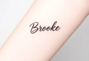The name, Brooke with makeup brush tattoo idea
