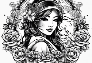 “Do no harm but take no shit” nurse tattoo with calligraphy tattoo idea