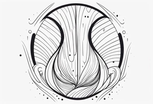 Minimalist vagina tattoo idea