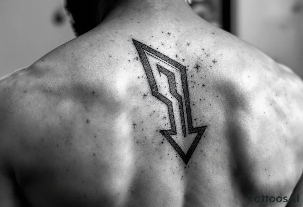 create an arrow that show down tattoo idea