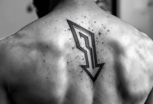 create an arrow that show down tattoo idea