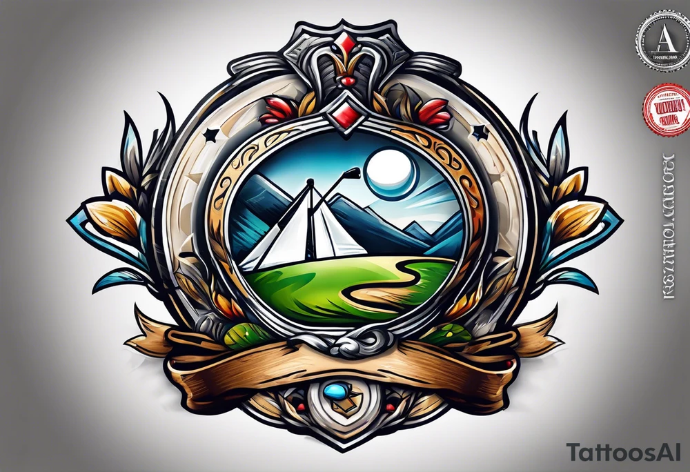 Paintbrush, golf club, poker chip tattoo idea