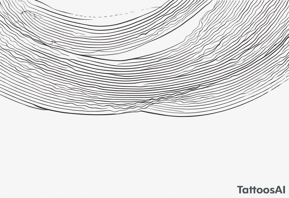 background wind or water with curved lines tattoo idea