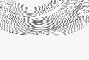 background wind or water with curved lines tattoo idea