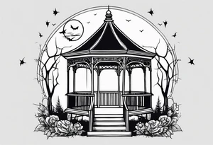 Spooky gazebo tattoo idea