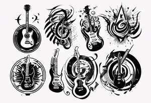music band sound tattoo idea