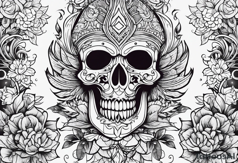 Line art tattoo idea