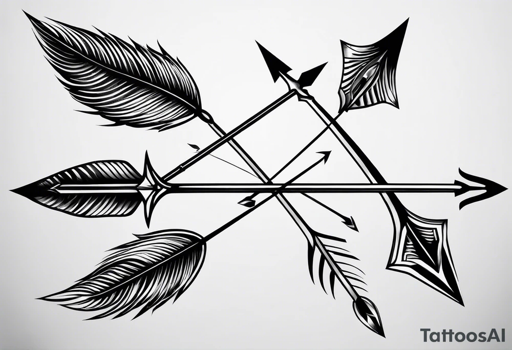 two parrallel arrows tattoo idea