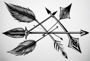 two parrallel arrows tattoo idea