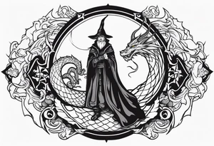 Wizard with dragon tattoo idea