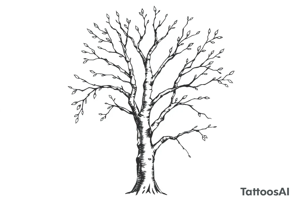 birch tree tattoo idea