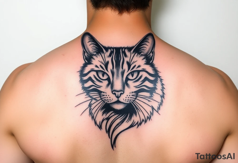 black cat tattoo idea