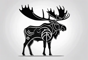 Native Moose tattoo idea