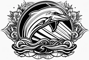 Cool miami dolphins sports tattoo idea