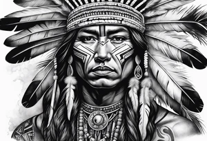 Native American Burning Cross tattoo idea